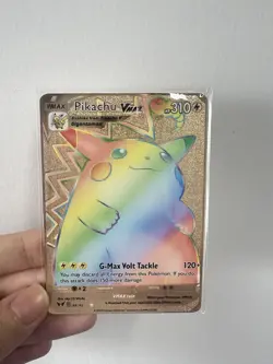 Pikachu VMAX HP 310 Metal POKEMON collectible Game Card Gift！ - Image 1