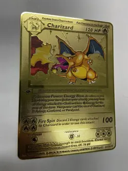 Charizard 120HP Metal POKEMON collectible Game Card Gift！ - Image 2