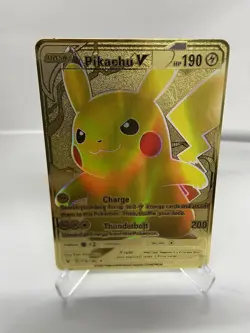 Pikachu HP190 Metal POKEMON collectible Game Card Gift！ - Image 1