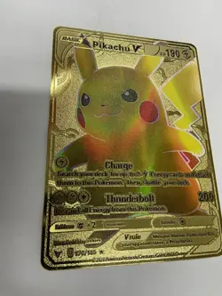Pikachu HP190 Metal POKEMON collectible Game Card Gift！ - Image 2