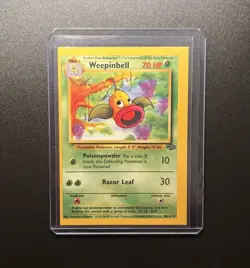Square Cut Vintage Weepinbell Pokemon Card VERY RARE 1999 - Image 1