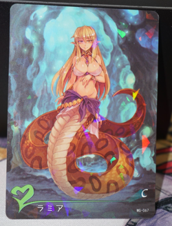 Lamia Monster Girl Encyclopedia Goddess Story Waifu Card Shatterfoil C MG-067 - Image 1