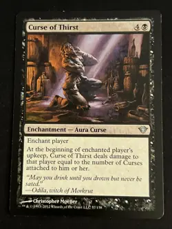 1x Curse of Thirst (57) Dark Ascension LP MTG Magic the Gathering x1 MKE - Image 1