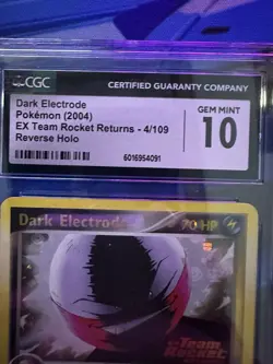 Dark Electrode EX CGC 10 Stamped! Team Rocket Returns Rev. Holo Rare Pokemon Psa - Image 4