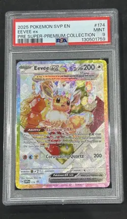 Eevee EX 174 Black Star Promo Super Premium Collection PSA 9 Pokemon - Image 1