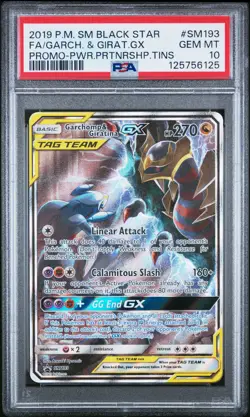 2019 POKEMON SM BLACK STAR PROMO #SM193 FULL ART/GARCHOMP & GIRATINA GX PSA 10 - Image 1