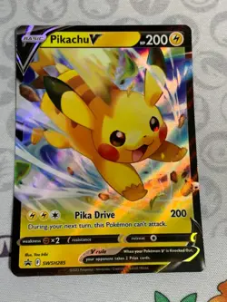 C2314 POKEMON TCG SWORD SHIELD PROMO PIKACHU V #SWSH285 NM HOLO - Image 1