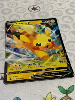 C2314 POKEMON TCG SWORD SHIELD PROMO PIKACHU V #SWSH285 NM HOLO - Image 2