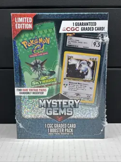 Pokemon 2025 Mystery Gems 1 CGC Graded Card & 1 TCG Booster Pack New Sealed Box - Image 4