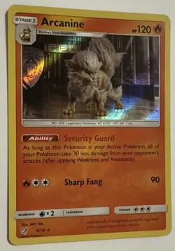 Arcanine 6/18 2019 Detective Pikachu Pokemon Card TCG Holo Promo Exclusive - NM - Image 2