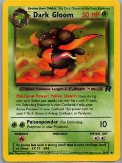 Dark Gloom 36/82 Non Holo Team Rocket - Pokemon Card - LP - Image 1
