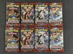 Pokemon Cards x8 Crimson Invasion Sealed Booster Packs x2 Artsets S&M Ultra Rare - Image 1