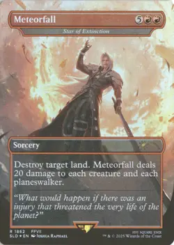 MTG Meteorfall (1862) *Rainbow Foil* Secret Lair: Final Fantasy MT/NM Free Ship - Image 1