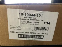 Pokemon TCG Scarlet & Violet Unova Mini Tin 4 Box Factory Sealed Case - Image 1