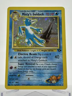 Pokemon- Misty's Golduck - 12/132 - Gym Challenge - Holo - Image 1