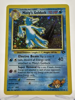 Pokemon- Misty's Golduck - 12/132 - Gym Challenge - Holo - Image 2