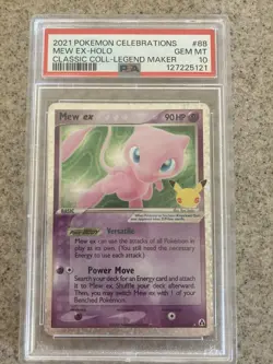 PSA 10 GEM MINT Mew Ex Celebration Classic Collection Holo Legend 88/92 Pokemon - Image 1