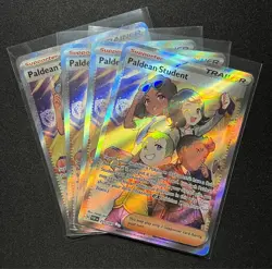 x4 Paldean Student Trainer 231/091 Ultra Rare Pokemon 2024 Paldean Fates NM/M - Image 1