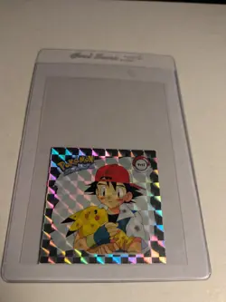 Pikachu & Ash Artbox PR13 Prism 1999 Pokemon Sticker - Image 1