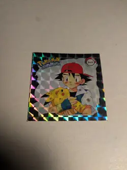 Pikachu & Ash Artbox PR13 Prism 1999 Pokemon Sticker - Image 2