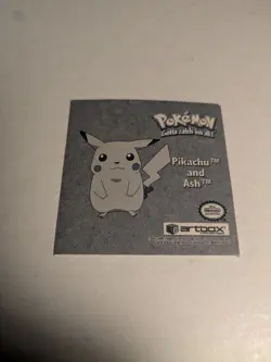 Pikachu & Ash Artbox PR13 Prism 1999 Pokemon Sticker - Image 3