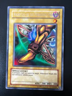 Right Leg of the Forbidden One LOB-E097 Ultra Rare Unlimited Near Mint Yugioh - Image 1