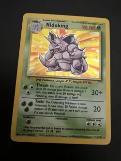 Nidoking 11/102 Base Set Unlimited 1999 Pokemon Card Holo Rare NM - Image 1
