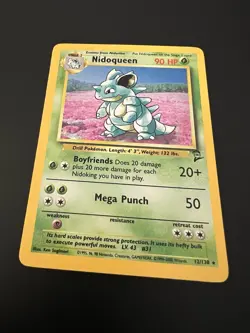 Nidoqueen 12/130 Base Set 2 2000 Pokemon Card Holo Rare NM - Image 1