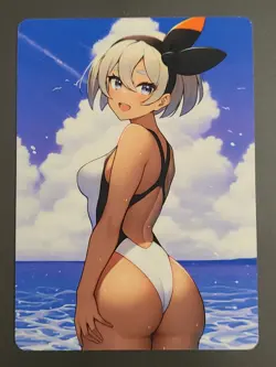 PokeGirl Bea Front/Back Card - ACG Anime Girl Doujin Waifu DIY Card - Image 1