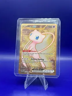 Pokemon TCG Scarlet & Violet Mew EX 205/165 Gold Metal Card NM Condition - Image 1