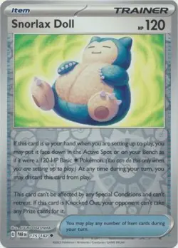Snorlax Doll 175/182 Reverse Holo | Paradox Rift | Pokemon Card - Image 1