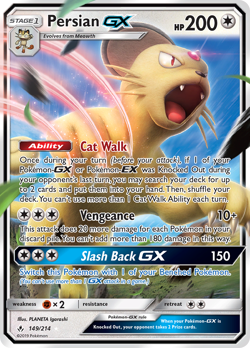 Persian-GX 149/214 Rare Holo GX | Unbroken Bonds | Pokemon Card - Image 1