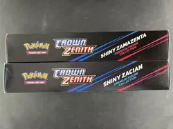 Pokemon Cards x2 Sealed Crown Zenith Zacian Zamazenta Premium Figure Collection - Image 3
