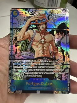 One Piece Card Game Carrying On His Will Portgas.D.Ace OP13-119 SEC Manga - Image 1