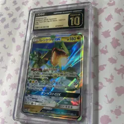 CGC 10 PRISTINE Rayquaza GX 100/173 Tag Team All Stars Japanese Pokemon Card - Image 2
