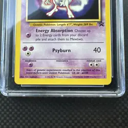 CGC 10 Mewtwo Movie Black Star Promo 3 Gem Mint 1999 Mewtwo Strikes Back Pokemon - Image 2