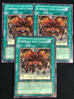 YUGIOH CONTRACT WITH EXODIA DCR-031 1ST COMMON X3 (LP) - Image 1