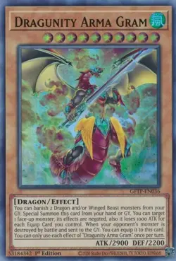 Dragunity Arma Gram - GFTP-EN036 - NM/VLP - Ultra Rare - 1st ed - Yugioh - Image 1