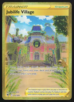 Jubilife Village 212/189 Secret Rare SWSH10: Astral Radiance Pokemon Card - Image 1