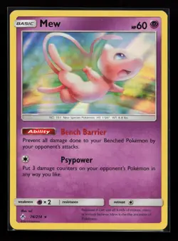 Mew 76/214 Holo Rare SM - Unbroken Bonds Pokemon Card - Image 1