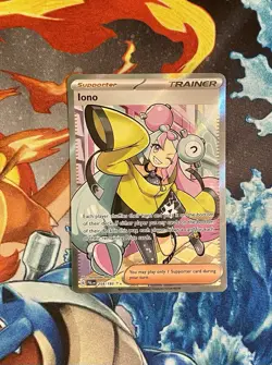 Iono Pokemon TCG Paldea Evolved Holo Ultra Rare Full Art Card 254/193 LP - Image 1