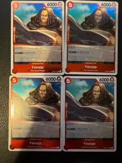 OP09-013 Yasopp R Playset X4 One Piece Card Game TCG EMPERORS IN THE NEW WORLD - Image 1