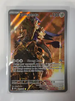 Pokemon TCG Card Zamazenta 201/182 Destined Rivals Illustration Rare Holo - NM - Image 1