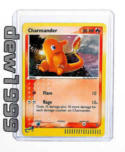 98/97 Charmander Secret Rare Holographic Pokemon Dragon Heavily Played UNGRADED - Image 1
