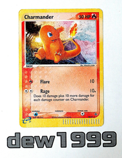 98/97 Charmander Secret Rare Holographic Pokemon Dragon Heavily Played UNGRADED - Image 3