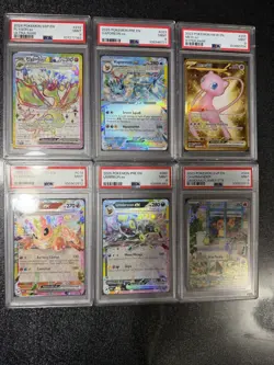 Pokemon TCG Graded Card Lot Of 6 PSA 9, Umbreon, Mew, Charmander, Vaporeon - Image 1