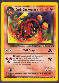 Dark Charmeleon W Gold Stamp Wizards Promo 32/82 Rocket 2000 Pokemon TCG Card MP - Image 1