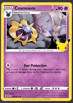Cosmoem Celebrations 014/025 Holo Pokemon Card TCG 2021 NM - Image 1