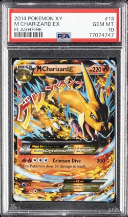2014 POKEMON XY FLASHFIRE #13 M CHARIZARD EX PSA 10 - Image 1