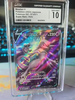 🔥💥 Mewtwo V Super Rare Pokemon GO 073/071 CGC Graded Gem Mint 10 Holo 🔥💥 - Image 4